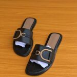 Gabrique Women's Black Slip-On Sandals