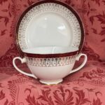 Majestic Maroon Red Soup Cup and Saucer – Elegance in Every Sip